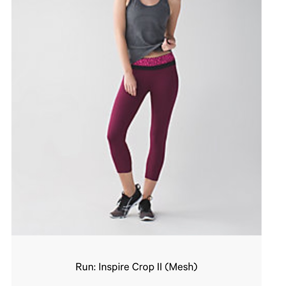 Run inspire mesh crop lululemon leggings